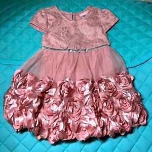 Little Lass Pink Baby Dress Size 12 Months